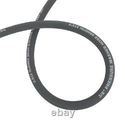 100FT 6000 PSI Hot Water Pressure Washer Hose 3/8 Non-Marking 2-Braid R2 Gray