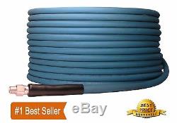 100' ft 3/8 Blue Non-Marking 4000psi Pressure Washer Hose 100 FREE SHIPPING