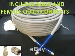 100' ft 3/8 Gray Non-Marking 4000psi Pressure Washer Hose FREE SHIPPING