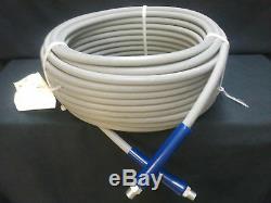 100 ft 3/8 Gray Non-Marking 6000 psi Pressure Washer Hose HOT WATER 100' Foot