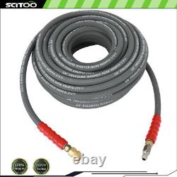 100 ft 3/8 Non-Marking 6000 psi Pressure Washer Hose HOT WATER High Quality