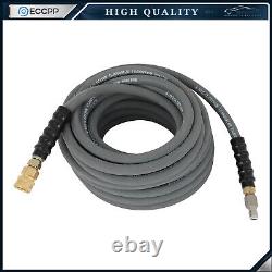100ft Pressure Washer Hose 4000 PSI Non-Marking Gray With Couplers 3/8