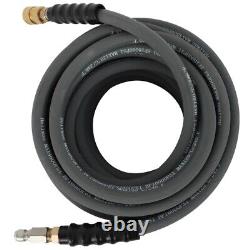 100ft Pressure Washer Hose 4000 PSI Non-Marking Gray With Couplers 3/8