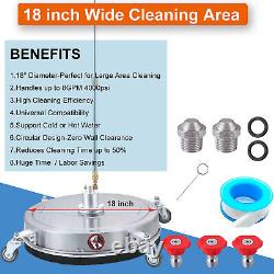 15/15.8/18'' Pressure Washer Surface Cleaner 4000 PSI with 1/4 Quick Connector