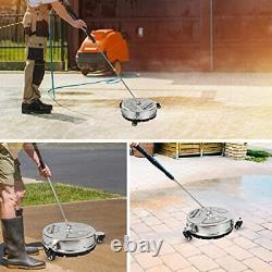 15'' Pressure Washer Surface Cleaner 4000 PSI Stainless Steel Surface Cleaner