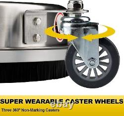 15 Pressure Washer Surface Cleaner with 3 Wheels, Stainless Steel Power Broom