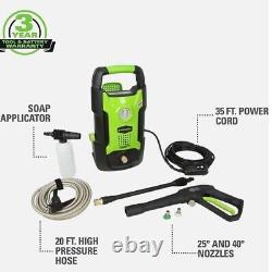1600 PSI 1.2 GPM Pressure Washer Cleaner 13 Amp Heavy Duty Corded Electric Green