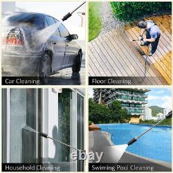 1700 PSI Electric Car Pressure Spray Washer with Extension Tube Hose Foam Bottle