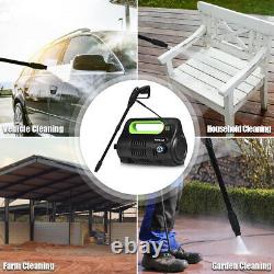 1800PSI Portable Electric High Pressure Car Washer 1.96GPM 1800W With Reel Green