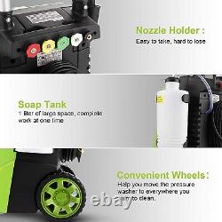 1800W High Pressure Washer 2300PSI Electric Power 2.2GPM 5 Nozzles Cars Driveway