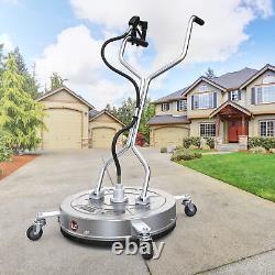 18/20/24Dual Handle Pressure Washer Surface Cleaner 4000PSI+3/8 Quick Connector