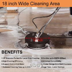 18/20/24 Pressure Washer Surface Cleaner withDual Handle Quick Connect 4500PSI