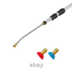 18ft Extension Telescoping Sprayer Wand Lance 4000PSI Watering Pump 3-Section