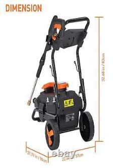 1950 PSI (1.5 GPM) Electric Pressure Washer, 1500w Water-Cooled Induction Motor