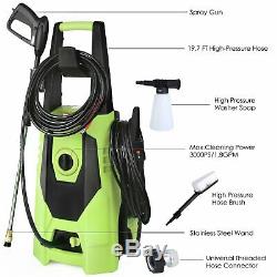 1.8GPM 3000PSI High Power Water Electric Pressure cleaner Machine washer 5Nozzle