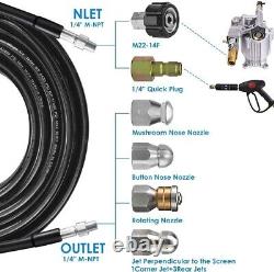 200FT Sewer Jetter Kit for Pressure Washer, Newest 5800PSI Drain Cleaner Hose