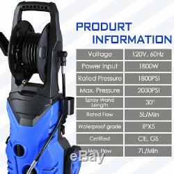 2030PSI 1.8GPM Electric Pressure Washer Water Cleaner Power Sprayer Kit 1800W