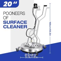 20 Inch Pressure Washer Surface Cleaner Power Washer Dual Handle 4500 PSI