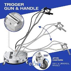 20'' Pressure Washer Surface Cleaner 4500PSI Power Washer Dual Handle with Wheel