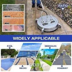 20'' Pressure Washer Surface Cleaner 4500PSI Power Washer Dual Handle with Wheel