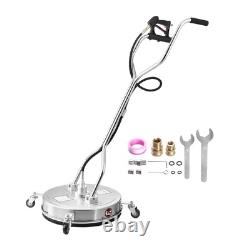 20 Pressure Washer Surface Cleaner 4 Wheels Dual Handle 4000 Max PSI