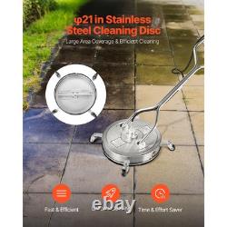 20 Pressure Washer Surface Cleaner 4 Wheels Dual Handle 4000 Max PSI