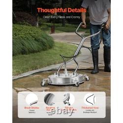 20 Pressure Washer Surface Cleaner 4 Wheels Dual Handle 4000 Max PSI