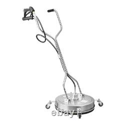20 Pressure Washer Surface Cleaner 4 Wheels Dual Handle 4000 Max PSI