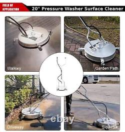 20 Surface Cleaner 4000 PSI Pressure Washer Dual Handle Quick Connector Wheels