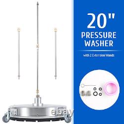 20 Surface Cleaner 4000 PSI Pressure Washer Rotating Wands Extensions Nozzles