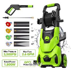 2150 PSI 2.6 GPM Electric Pressure Washer GFCI Protection for Courtyard Cleaning