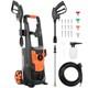 2150 PSI Electric Pressure Washer 1.8 GPM 1800W Cold Water Washer with Hose