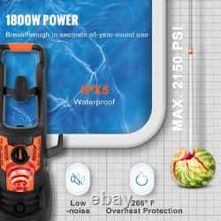 2150 PSI Electric Pressure Washer 1.8 GPM 1800W Cold Water Washer with Hose
