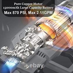 21V Cordless Pressure Washer Max 870PSI 211GPM Electric Portable Pressure Wa