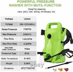 2300PSI 2.0GPM Electric Pressure Washer Powerful Cold Water Cleaner Machine Kits