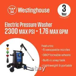 2300 PSI 1.76 GPM Electric Pressure Washer, Anti-Tipping Technology