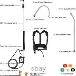 24FT 4000 PSI Telescoping Lance Pressure Washer Spray Wand Power Washer Gutter