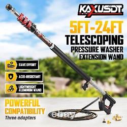 24 FT Pressure Washer Extension Wand, Extension Pole for Pressure Washer 400PSI