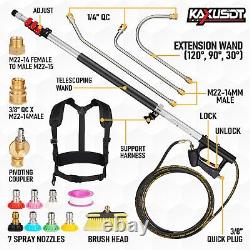 24 FT Pressure Washer Extension Wand, Extension Pole for Pressure Washer 400PSI