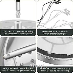 24 Pressure Washer Surface Cleaner 4500PSI with Handles & Wheels Stainless Steel