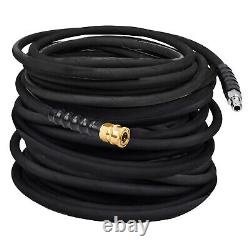 25-125ft Pressure Washer Hose 4000 PSI Non-Marking Gray With Couplers 275F 3/8