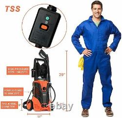 2950PSI Electric Pressure Washer Cold Water Cleaner Machine with Spray Gun