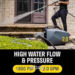 2.0 Electric Pressure Washer 2.0 GPM Flow and 1800 PSI Peak Pressure