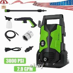 2.0 GPM Electric High Pressure Cleaner 3000 PSI Power Washer Machine TOOLUCK USA