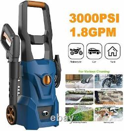 3000PSI 1.8GPM Electric Pressure Washer High Power Cleaner, Water Sprayer Machine