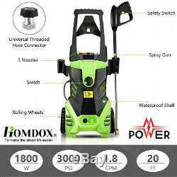 3000PSI 1.8GPM Electric Pressure Washer High Power Water Cleaner Machine -Green