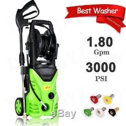 3000PSI 1.8GPM Electric Pressure Washer Home High Power Water Cleaner Machine