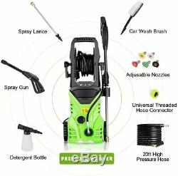 3000PSI 1.8GPM Electric Pressure Washer Home High Power Water Cleaner Machine