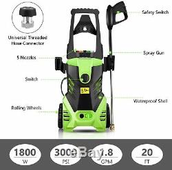 3000PSI 1.8GPM Electric Pressure Washer Home Power Cleaner Machine Sprayer Kit