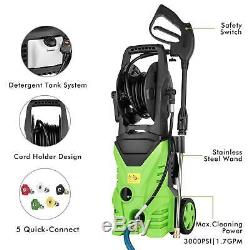 3000PSI 1.8GPM Electric Pressure Washer Powerful Cold Water Cleaner Machines